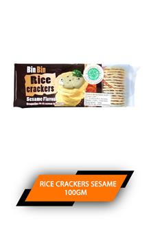 Bin Bin Rice Crackers Sesame 100gm